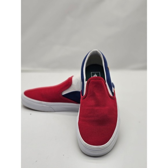 Vans CLASSIC SLIP ON YACHT CLUB RED BLUE YELLOW Men's Size 8/ Women Size 9.5 - Picture 2 of 10